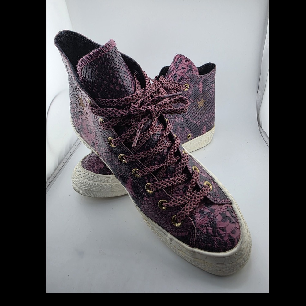Converse Chuck 70 Hi Top Purple Snake Print Sneakers Womens 10 561762C